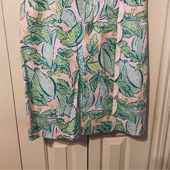Spaghetti strap mini dress in pink and green tones  by Lilly Pulitzer size 12 - Picture 8 of 8